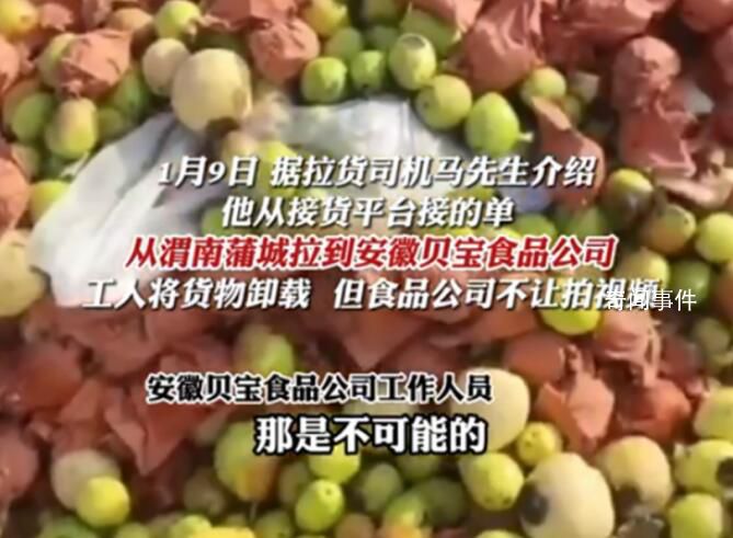 拉貨司機曝光食品廠用爛梨做罐頭 廠家回應稱不會用壞果做罐頭