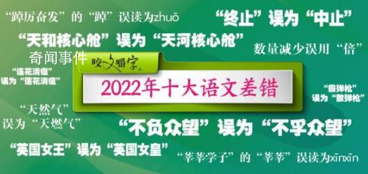 《咬文嚼字》公布年度十大語文差錯(cuò)