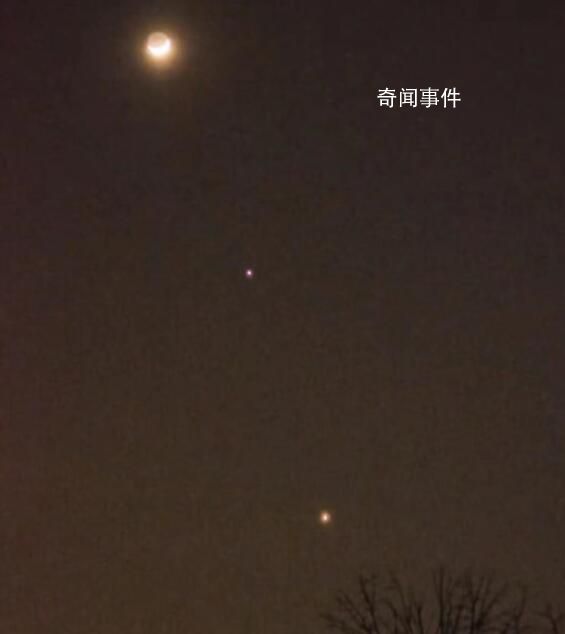 全國(guó)多地現(xiàn)“三星連珠”天象 月亮金星木星幾乎連成了一條直線