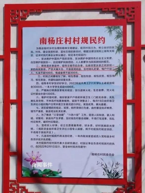 河南一地規定農村彩禮不超3萬 全縣婚俗改革進入深水區