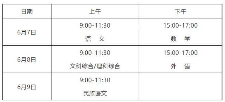 新疆高考時間2023年具體時間是什么時候 2023年新疆高考時間科目表去哪看