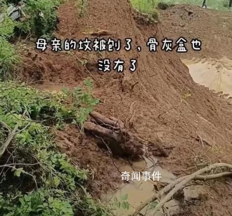 男子稱母親墳被施工隊(duì)挖開 骨灰丟失