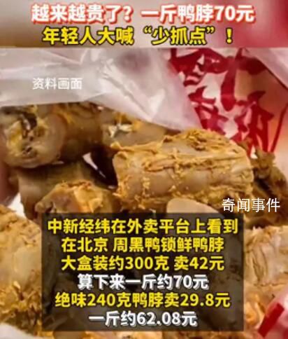 一斤鴨脖70元年輕人大喊少抓點 鴨脖又賣得動了