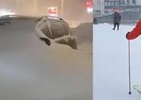東北暴雪天出門(mén)堪比取經(jīng) 街道上的路面猶如溜冰場(chǎng)