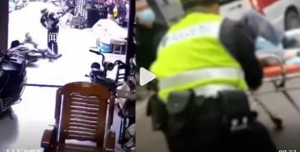 交警持棍擊倒騎車市民 廣西回應