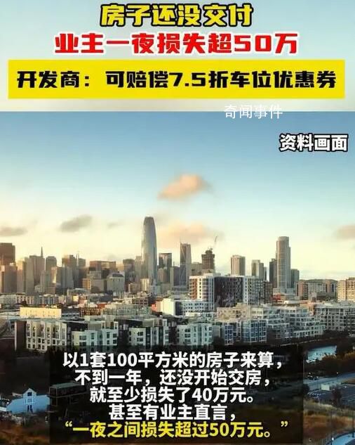 小區(qū)房?jī)r(jià)驟降有業(yè)主一夜損失超50萬(wàn) 引發(fā)了廣大業(yè)主的強(qiáng)烈不滿和抗議