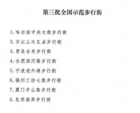 這8條街被確認(rèn)為全國(guó)示范步行街 全國(guó)示范步行街?jǐn)?shù)量已達(dá)到19條