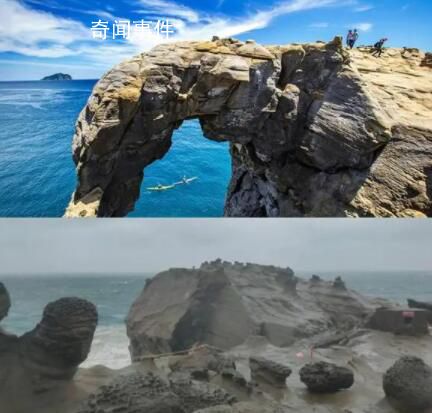 臺(tái)灣知名景點(diǎn)象鼻巖“象鼻”墜海